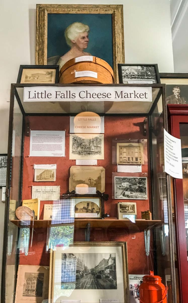 Little Falls Cheese Market display at the Little Falls Historical Society Museum.