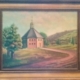 Octagon Church oil painting by Gwen Lee | Little Falls Historical Society Museum_-3