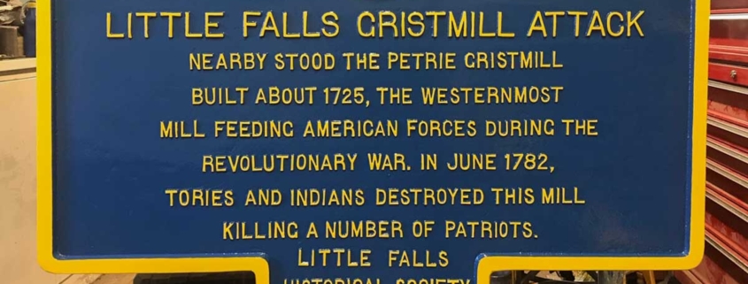 Little Falls Grist Mill Attack historic marker | Little Falls Historical Society Museum
