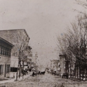 Main Street circa 1880, looking west from Mary St