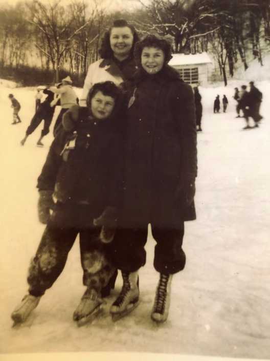 Malavasic family members at skating rink