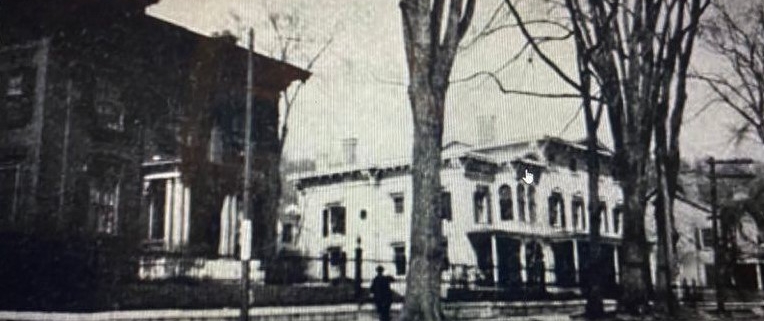 Harry Burrell's home at 664 East Main Street | Present-day Verizon Telephone Co.
