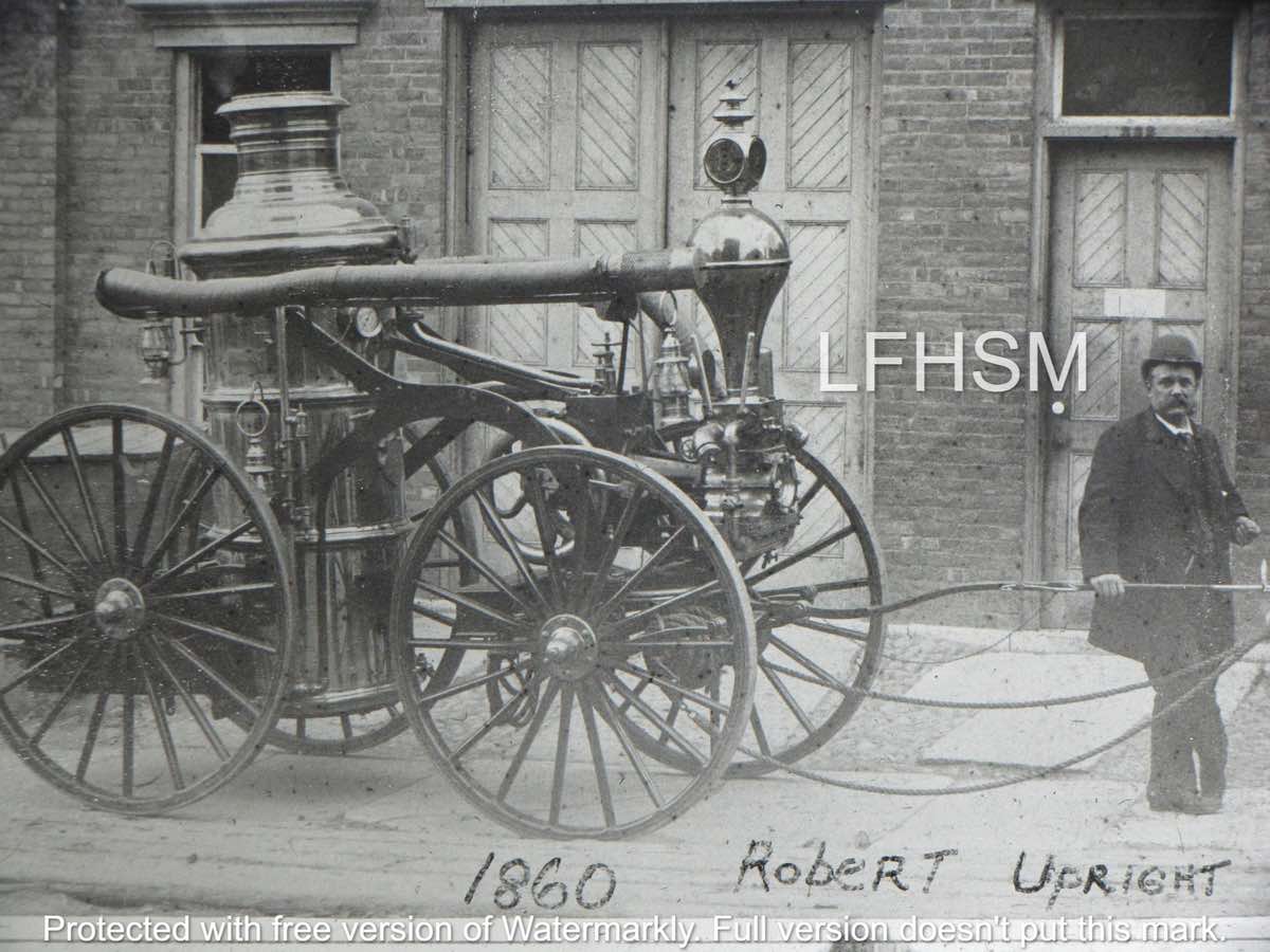A a hand operated pumper was purchased by Company No.2, the Protection Asterogan Engine Hose Company, later known as the Mohawk Valley Hose Company, with it being stored in the Petrie Street Armory, which is the present-day location of the former German Christ Lutheran Church at 14 Petrie Street, which reconstructed the armory in 1901 into a church.