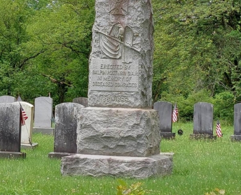 Civil War Burial Section of Fairview Cemetery outside Little Falls