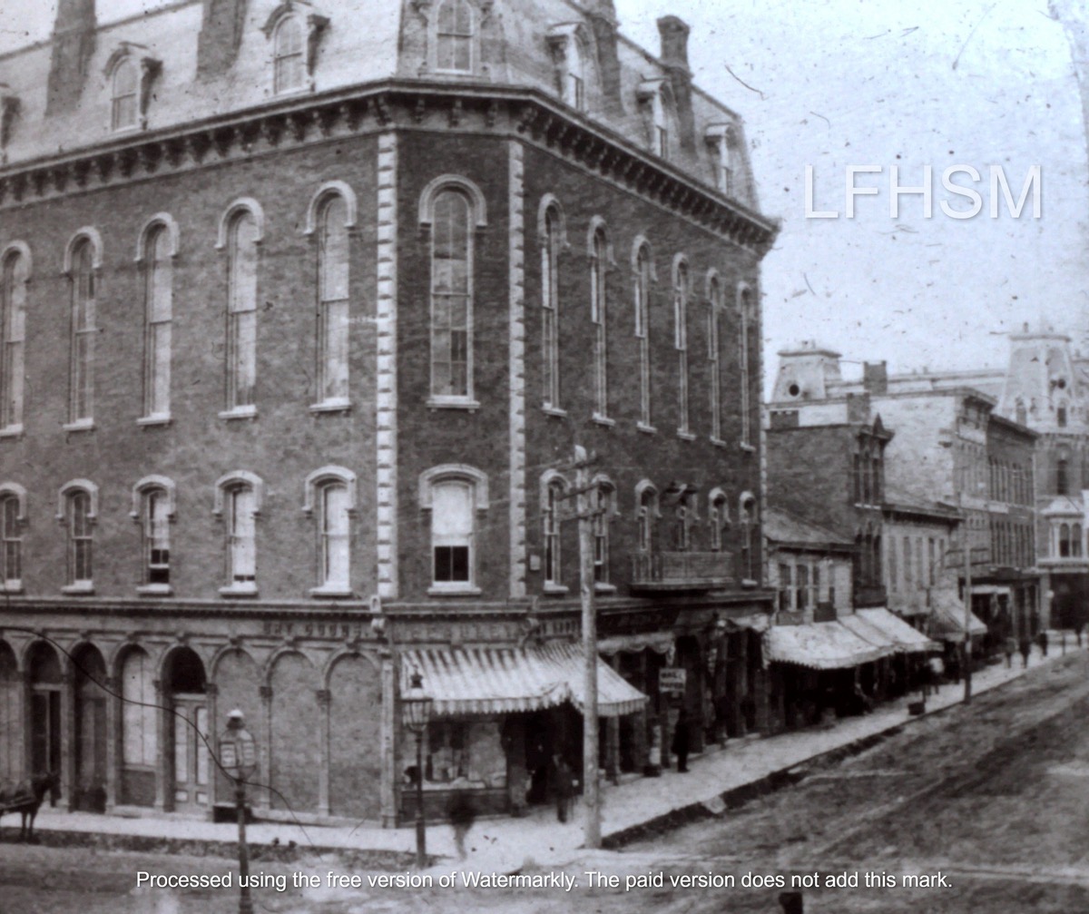 1869 Skinner Opera House became the City Theater on 1st of September in 1910. Reardon & Shults were the proprietors. | The second and third buildings to the right of the Skinner Opera House in this photo became the Gem Theater | Photo c. early 1900s