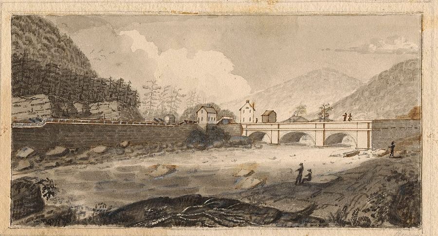 Circa 1824 | Jaques Gerad Milbert "Aqueduct Bridge"