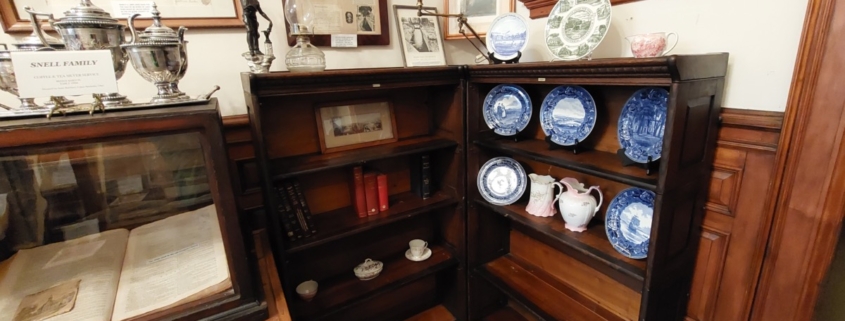 Lundstrom corner bookcase on museum display