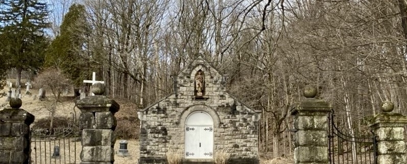 The Entrance to Old St. Mary’s Cemetery | Archangel Gabriel with Trumpet in Alcove of Mausoleum