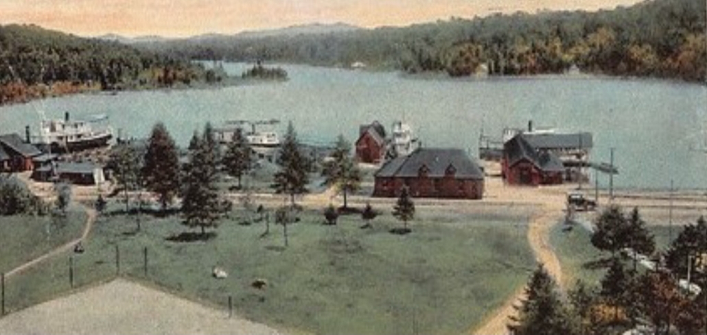 A view from the Forge House | The docks of the Fulton Navigation Company were located along the edge of the Old Forge Pond.
